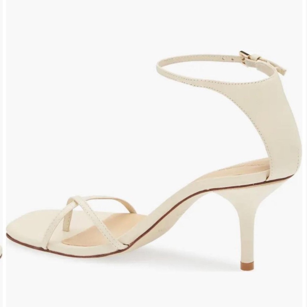Reformation Gigi Strappy Mid Heel Sandal - White/Cream - Picture 2 of 15